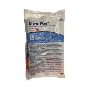 Embecta [bd brand] Blue – INSULIN SYRINGE 30G 8mm / 1ML  [1 bag of 10 sealed syringes]
