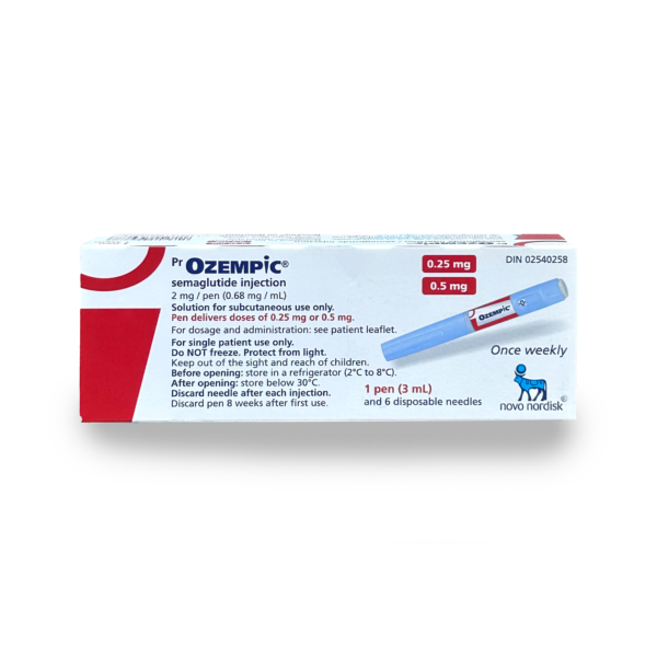 OZEMPIC RED 2MG [0.25/0.5 MG DOSES] SEMAGLUTIDE PEN | CANADA PHARMACEUTICAL GRADE